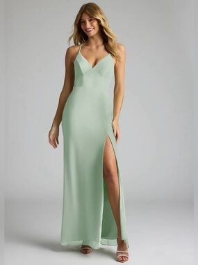 NWT Azazie Becca Dress in Agave size 12